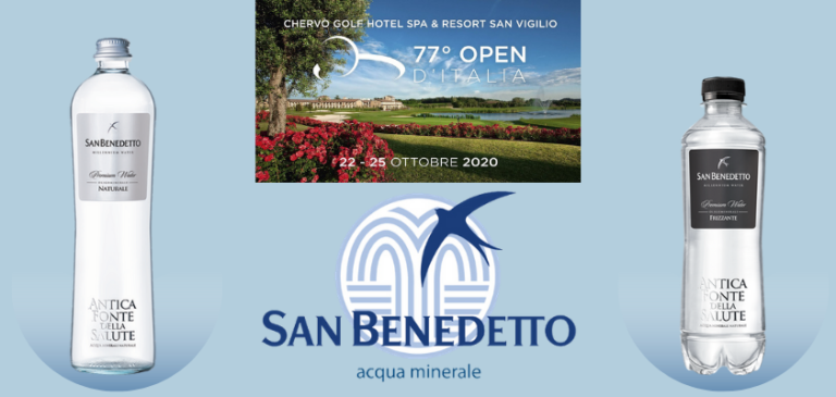 Acqua minerale San Benedetto sponsor della 77° edizione dell’Open d’Italia di Golf