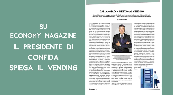 Il presidente di Confida Trapletti parla di Vending su Economy Magazine